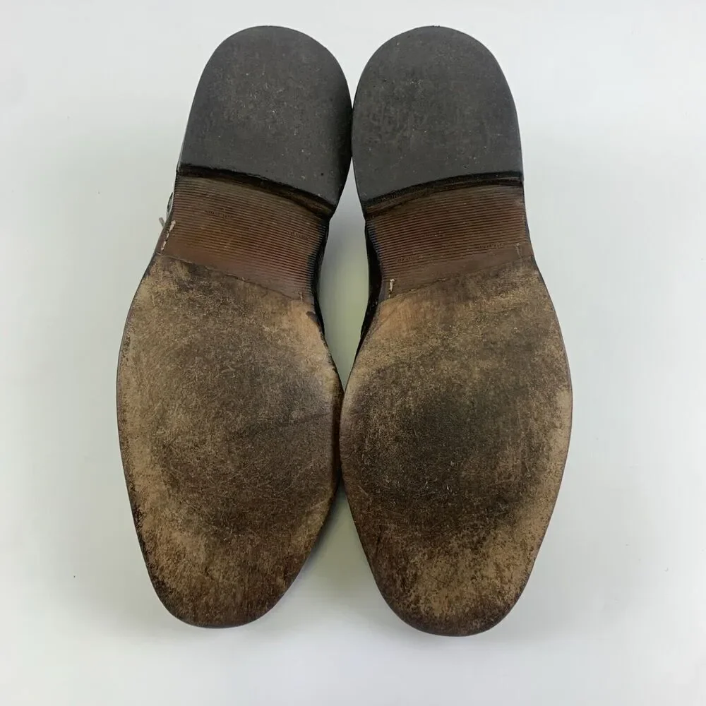 Allen Edmonds Ostendo Leather Wingtip Oxfords Brown Vibram Brogue Men Size 9.5 D